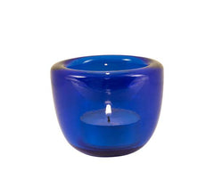 Handblown Glass Tealight Holder in Cornflower