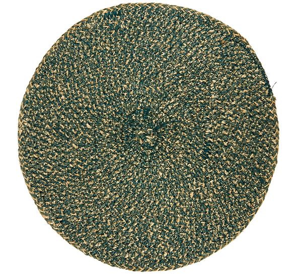 Jute Placemats Silky Petrol Blue Fibre Dining Serving Mats Tableware