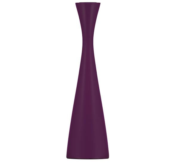 Handcrafted Wooden Candleholder In Doge Purple