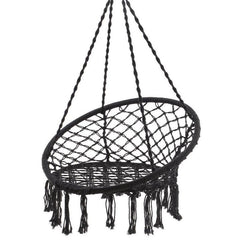 Black Metal Rope Hanging Chair