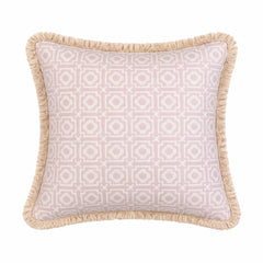 Alotablots Cushion|  Blush Pink with Cream Fringe | Kelling Home
