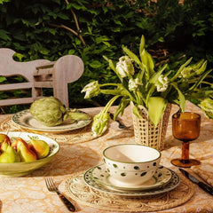 Set of 4 Hand-painted Green Motif Bowls | Casa by JJ