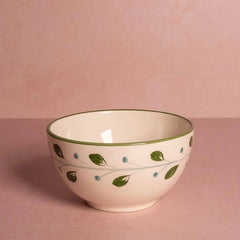 Set of 4 Hand-painted Green Motif Bowls | Casa by JJ