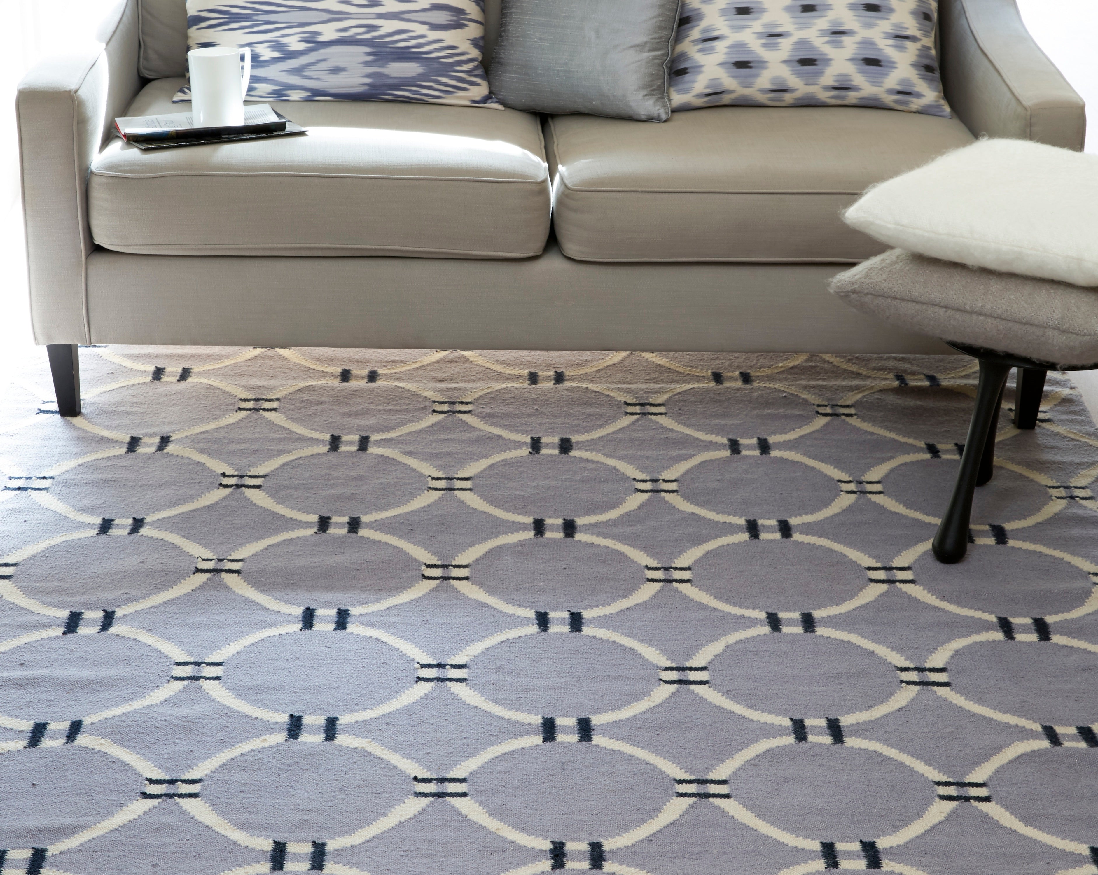 Jennifer Manners 'Bridle' Handwoven Grey, White & Black Rug – lesser ...