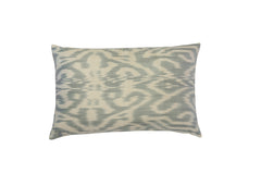 Christina' Silk Grey & Cream Ikat Cushion
