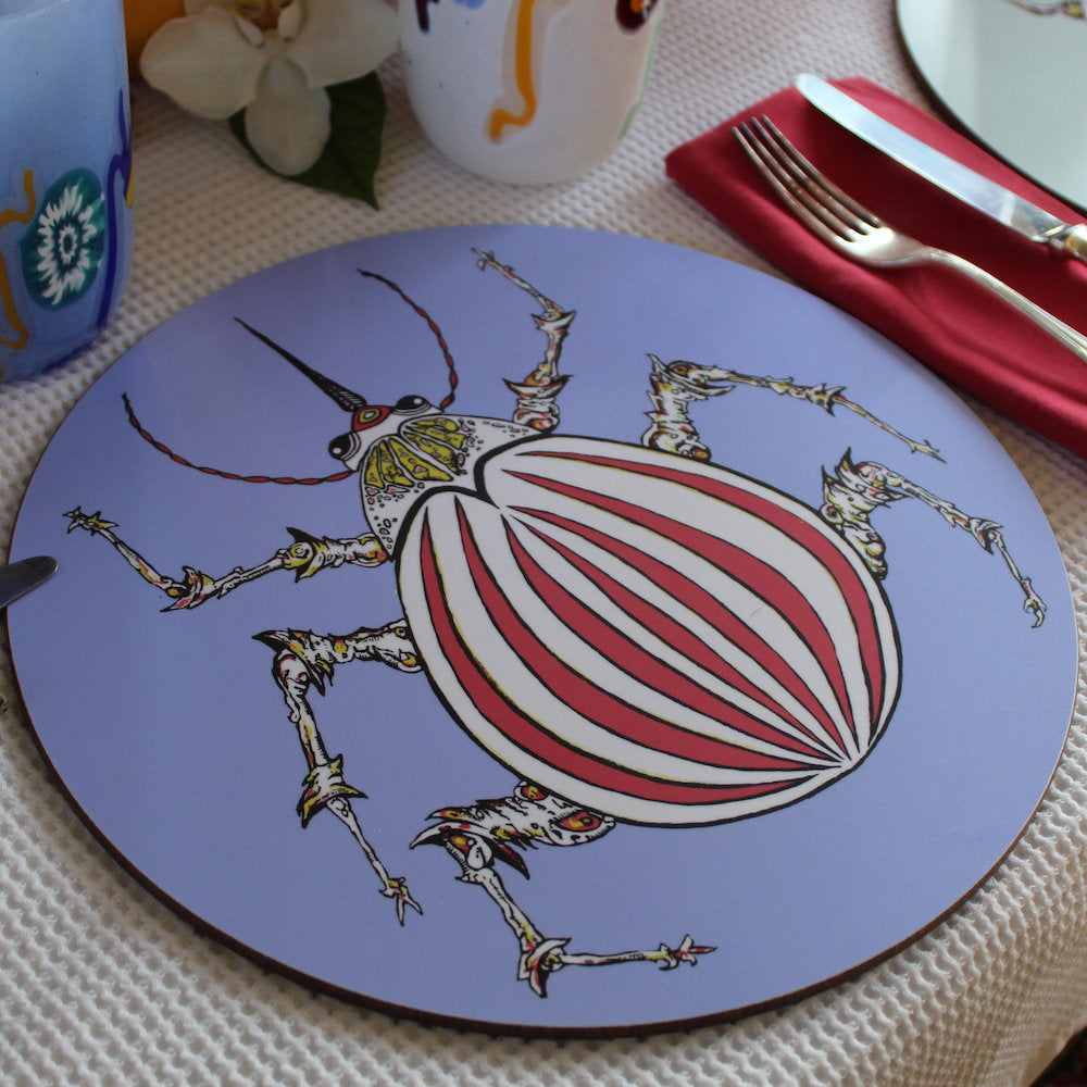 The Ophelia' Crimson Scarab Beetle Placemat
