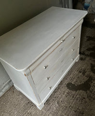 Decorative Antique Pine Chest of Drawers in Swedish White
