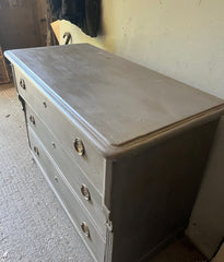 Decorative Grey Painted Antique Chest of Drawers | John Cornall