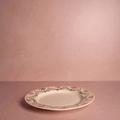 Set of 4 Hand-painted Pink & Blue Floral Dinner Plates | Casa by JJ
