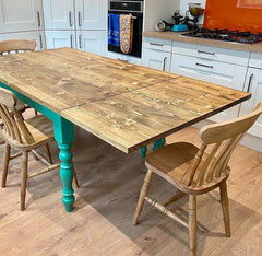 Reclaimed Oak Extending Farmhouse Kitchen Table