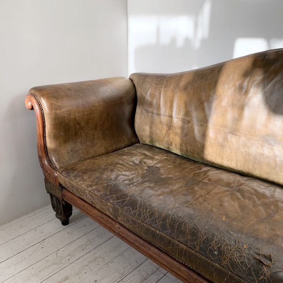 Early 19th Century Regency Brass Inlaid Rosewood Couch