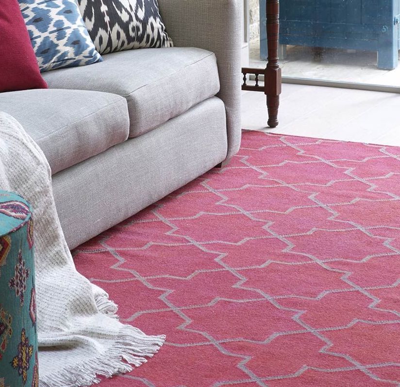 Handwoven 'Eastern Stars' Pink Rug | Jennifer Manners – lesser spotted
