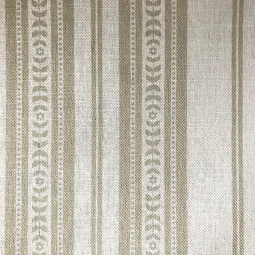 Memory Striped Taupe on Ivory Linen Fabric | Julia Brendel