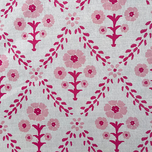 Indian Summer | Bright Pink  Floral Fabric | Julia Brendel