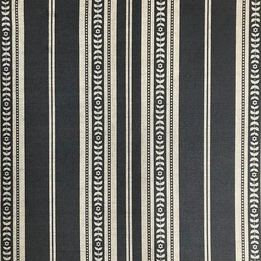 Memory Striped Natural on Grey Linen Fabric