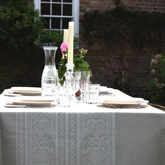 Hungarica Tablecloth in Natural & Cream | Julia Brendel