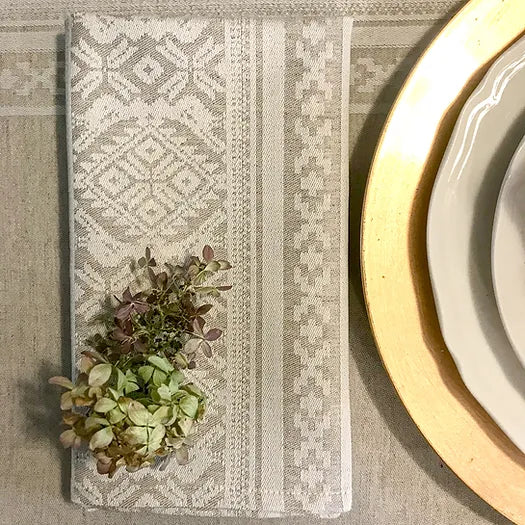 Hungarica Tablecloth in Natural & Cream | Julia Brendel
