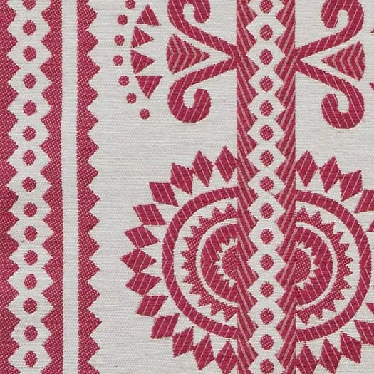 Kurpie Polish Folk Inspired Red & Ivory Striped Fabric | Julia Brendel