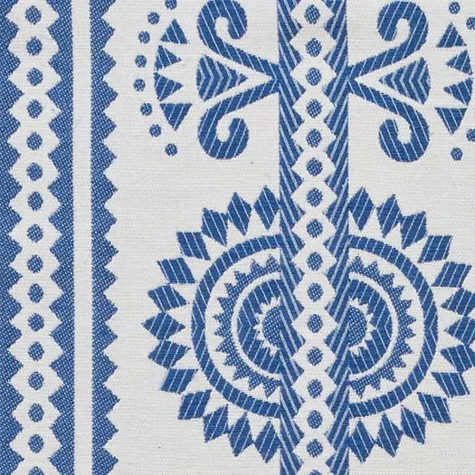 Kurpie Polish Folk Inspired Blue & Ivory Striped Fabric | Julia Brendel
