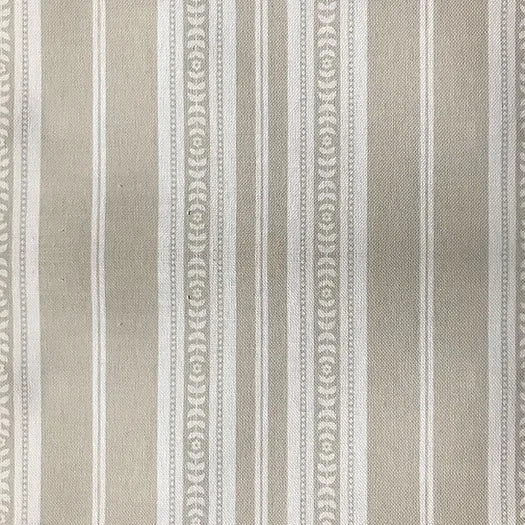 Memory Striped Ivory on Taupe Linen Fabric | JUlia Brendel
