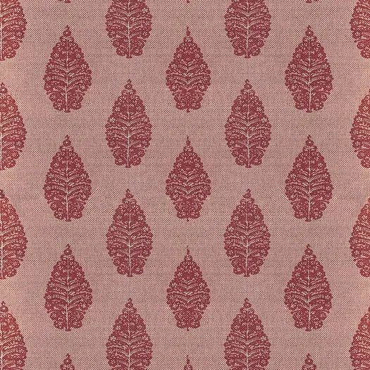 Laibik Small Print Raspberry & Natural Linen Fabric | Julia Brendel