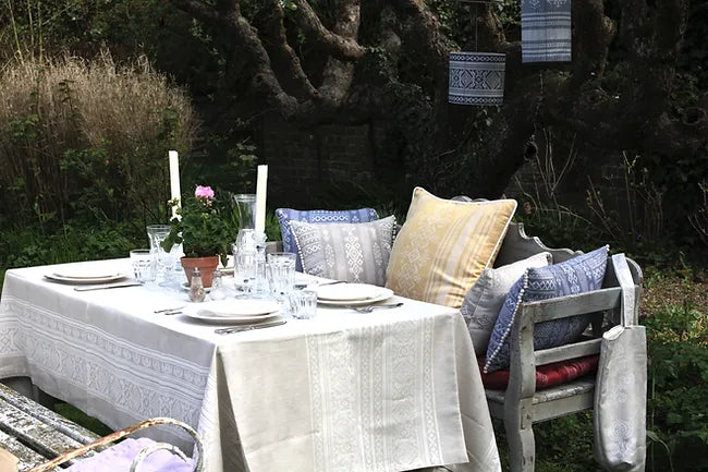 Hungarica Tablecloth in Natural & Cream | Julia Brendel
