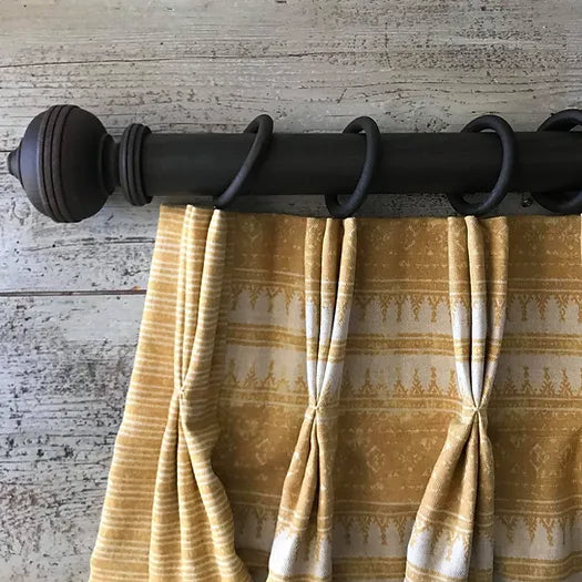 Tribes Horizontal Stripe, Golden Amber Linen Fabric | Julia Brendel