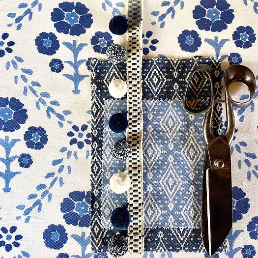 Indian Summer | Blue Floral Fabric | Julia Brendel