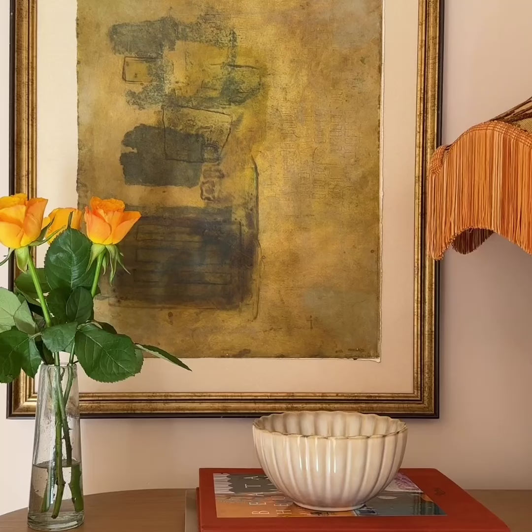 Daisy Floral Fringed Velvet Lampshade | Ochre | Tinker & Tallulah
