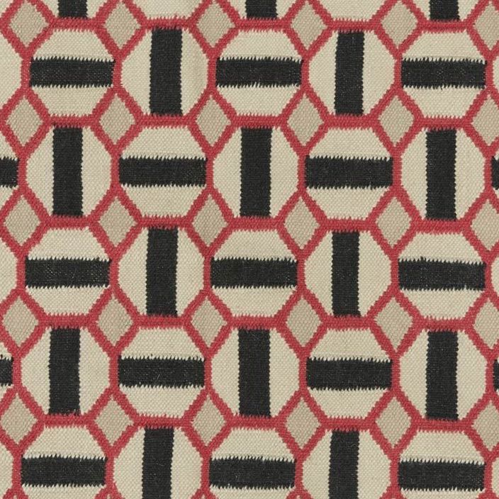 Jennifer Manners Flag Rug Pink and Black Kelim