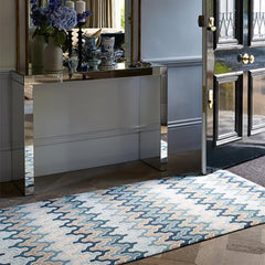 Blue and cream runner kelim Jennifer Manners rug