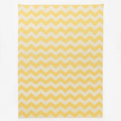 Flatwoven New Zealand Wool Marigold Chevron Zig-Zag Rug