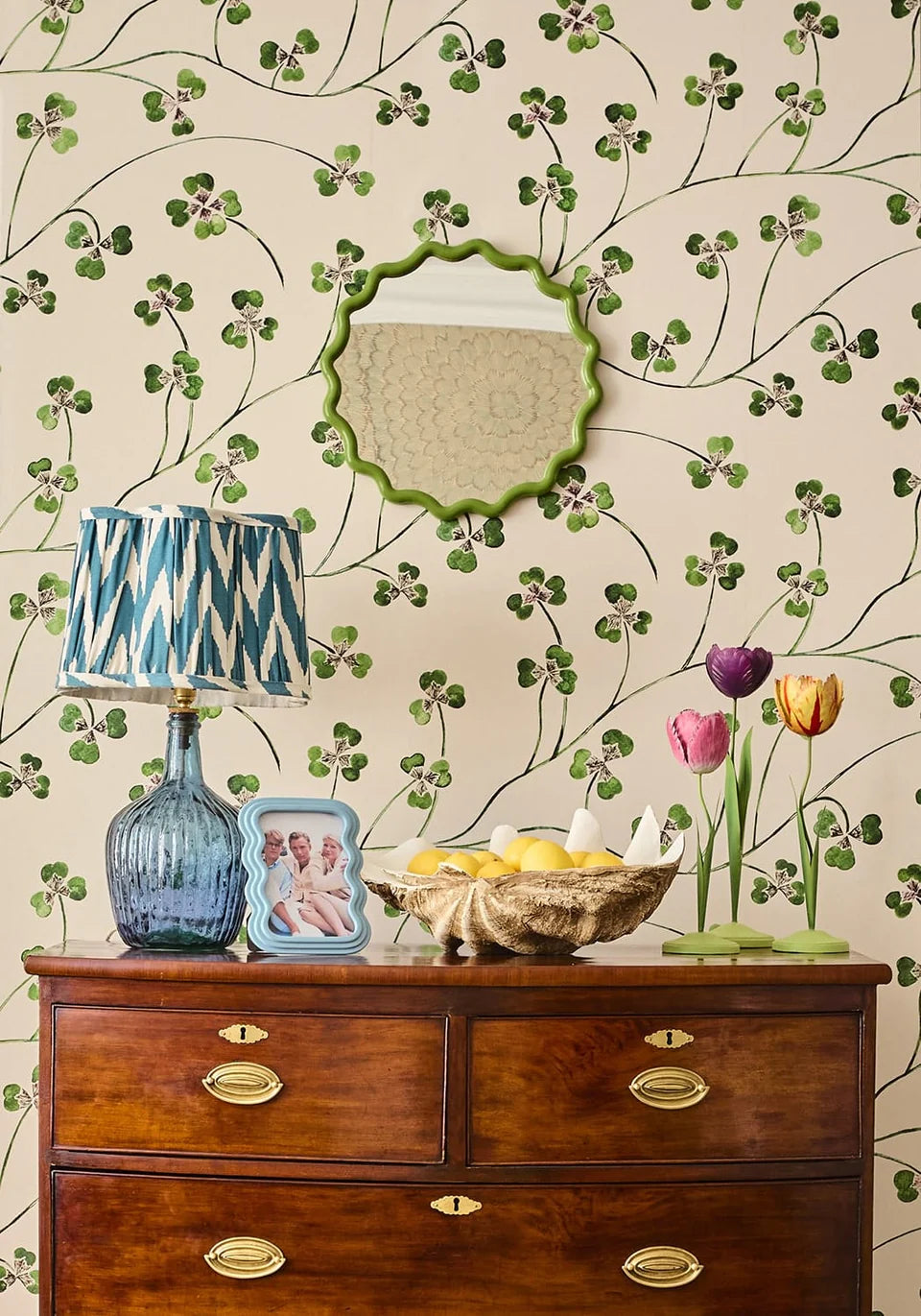 Ribbed Glass Table Lamp | Ocean Blue | Casa by JJ