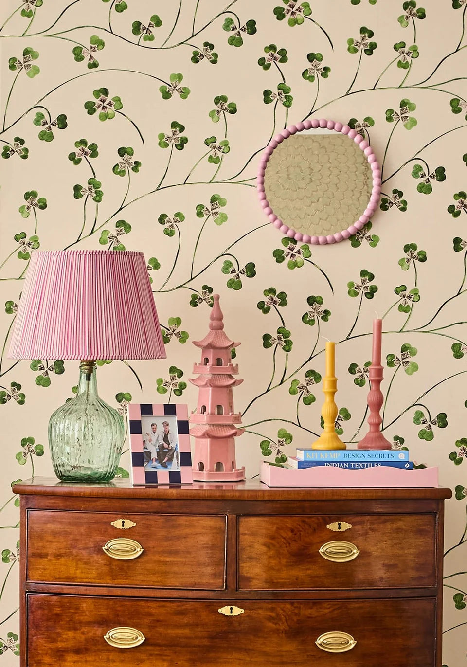 Ribbed Glass Table Lamp | Light Green | Casa by JJ