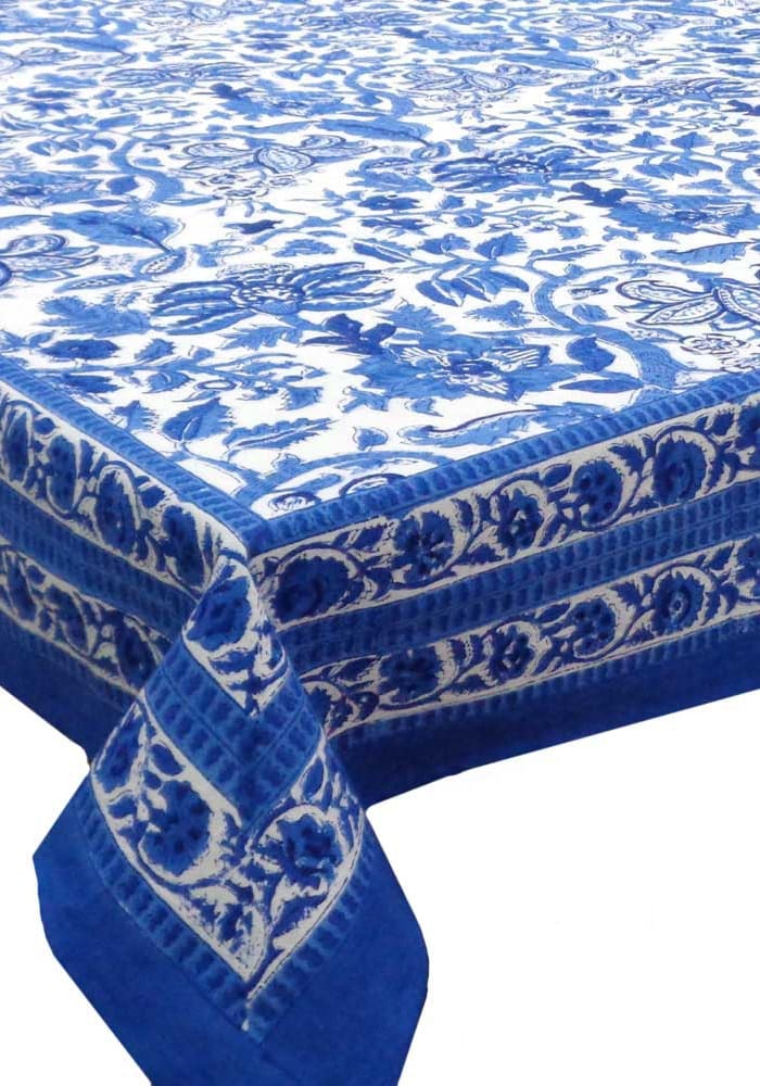 Blue & White Floral Tablecloth | Cass By JJ