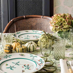 Pink & Green Jaipur Floral Print Tablecloth  | Cass By JJ