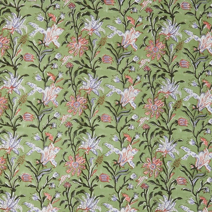 Pink & Green Jaipur Floral Print Tablecloth  | Cass By JJ