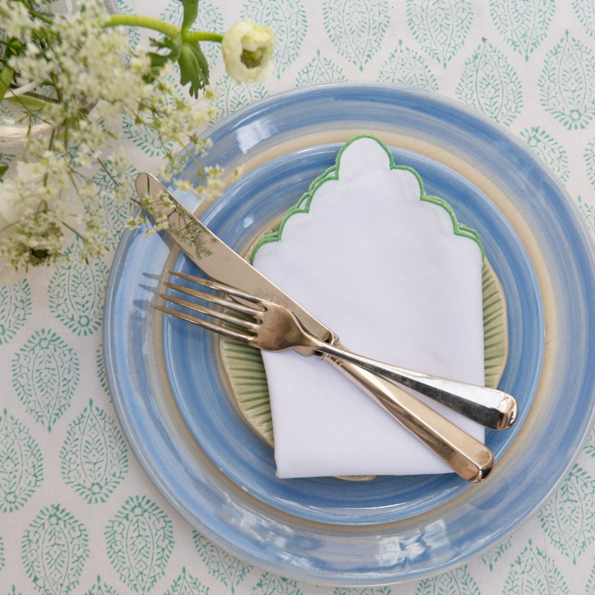 Green Scallop Napkin