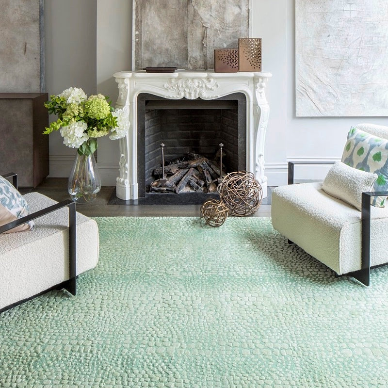 Jennifer Manners Jade Green Crocodile Pattern Rug