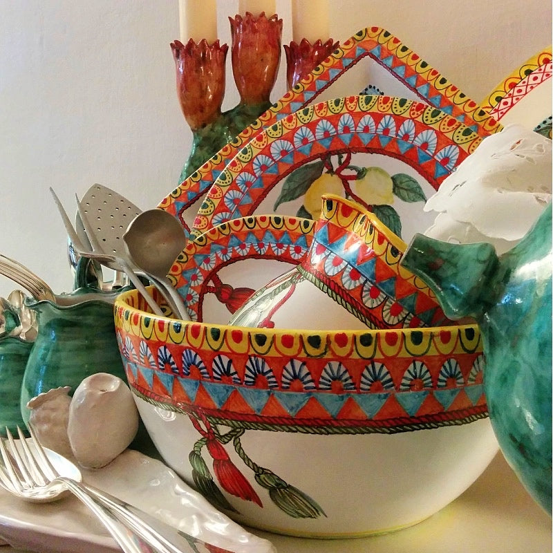 Handmade Ceramic Salad Bowl Tableware Agata Treasures