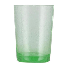 Handmade Hand Blown Bubble Glass Unique Tumbler Cup Malachite Green