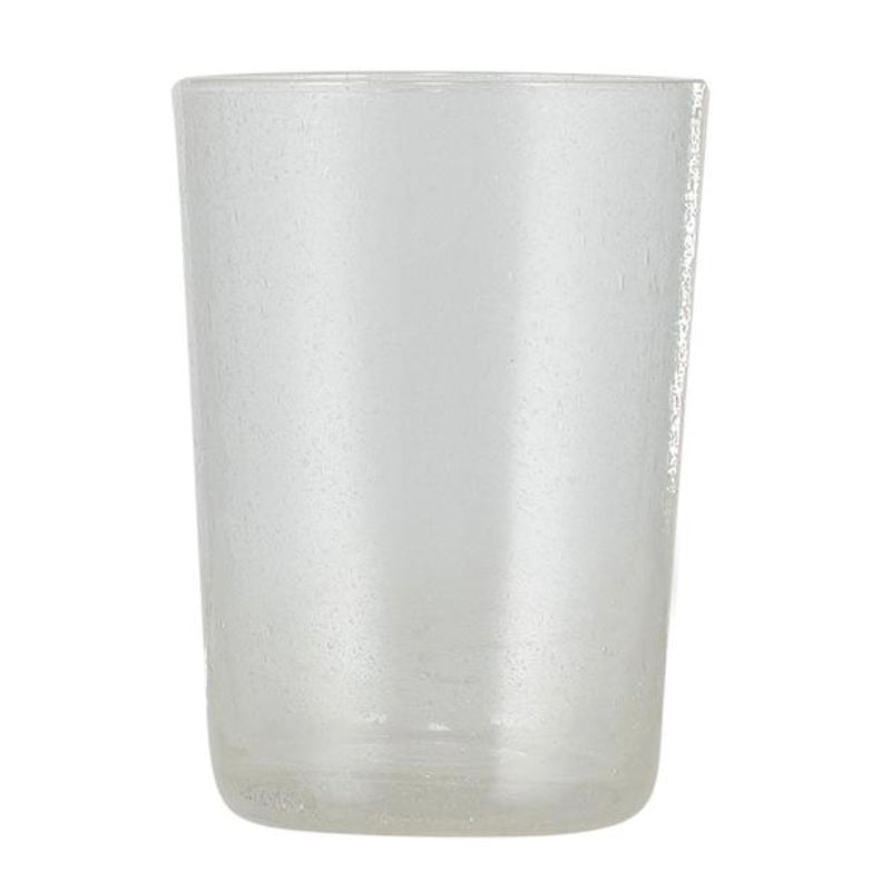 Handmade Hand Blown Bubble Glass Unique Tumbler Cup Pearl White Frost