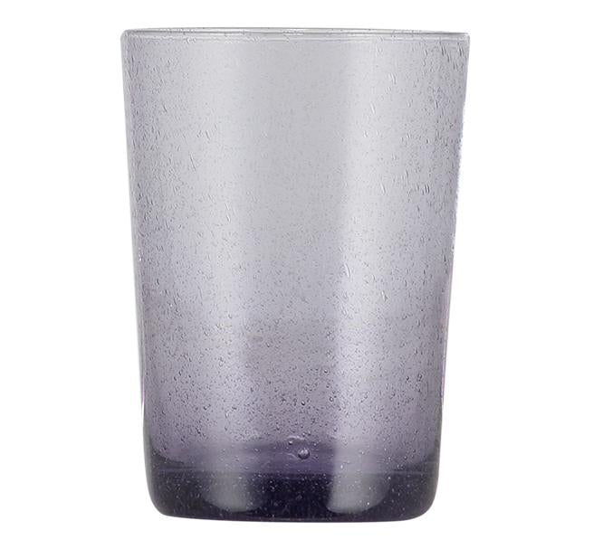 Handmade Hand Blown Bubble Glass Unique Tumbler Cup Violet Purple