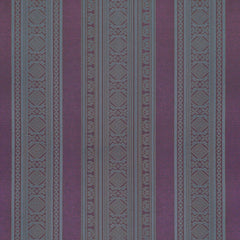 Hungarica' Reversible 19th Century Inspired Striped Sloe & Cobalt Fabric