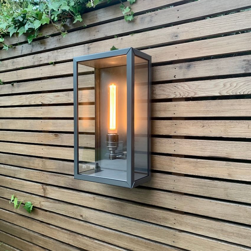 Chelsea Outdoor Box Light | Pewter | Cressida & Rose