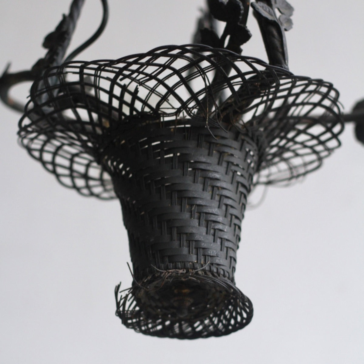 Antique Floral Basket Chandelier