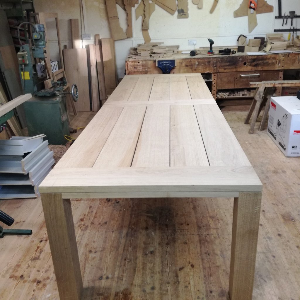 Straight Leg Solid Oak Garden Table