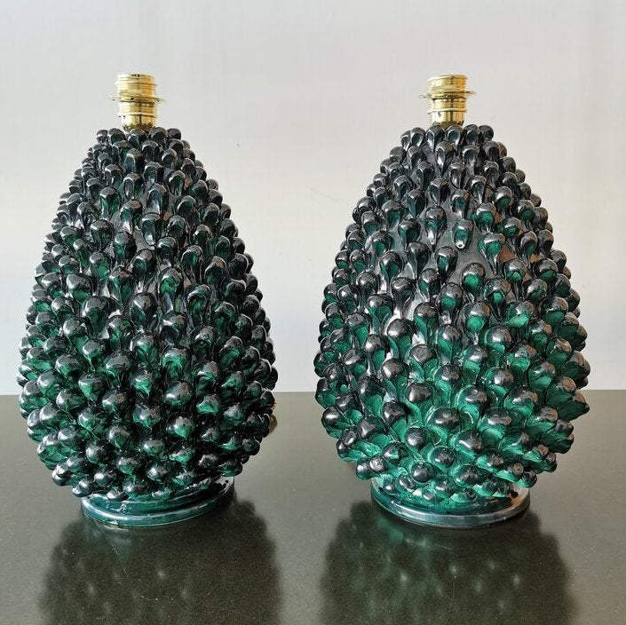 Handmade Ceramic Pietro Pinecone Lamp 