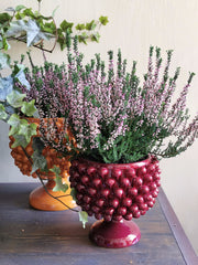 bordeaux raspberry pine cone vase agata treasures