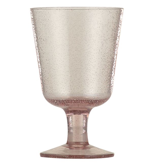 Set of 4 Handmade Old Rose Wine Glasses